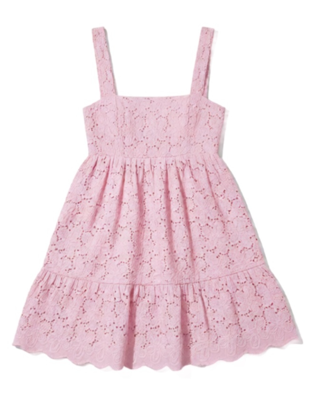 Pink Lace Tiered Women’s Sundress